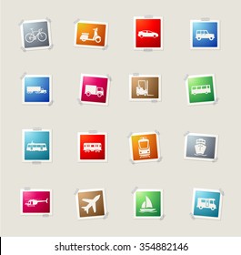 Transportation card icons for web