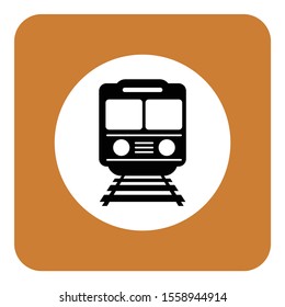 Transportation and cargo concept. Standard symbols on the package.
Cargo train icon vector.
