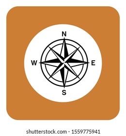 Transportation and cargo concept. Standard symbols on the package.
Cargo compass icon vector.