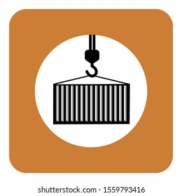 Transportation and cargo concept. Standard symbols on the package.
Cargo icon vehicle machine vector.