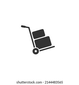Transporte de carga, icono web. signo plano de diseño vectorial