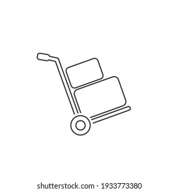 Transportation of cargo, web line icon. vector design