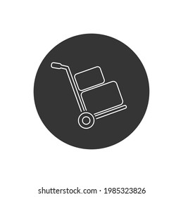 Transportation of cargo, web line icon. vector design