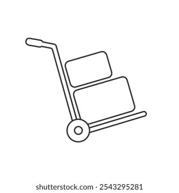 Transportation of cargo, web line icon. vector design