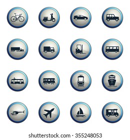 Transportation chrome icons for web