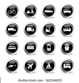 Transportation chrome icons for web
