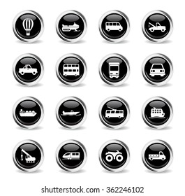 Transportation chrome icons for web