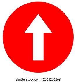 transportation circle signs warning cautions straight arrow