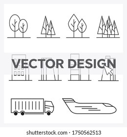 Transportation and City Traffic Infographics Elements eps10