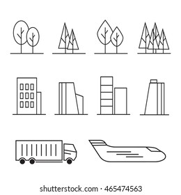 Transportation and City Traffic Infographics Elements eps10