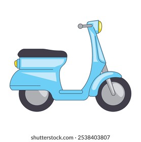 transportation classic motorbike isolated icon