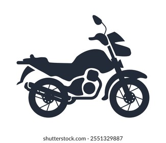 transportation classic motorbike silhouette isolated icon