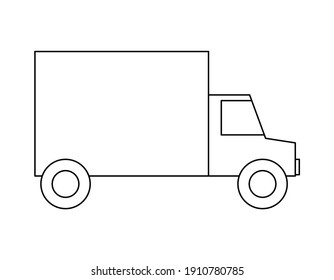 Transportation coloring sheet for kid. Preschool worksheet vector.