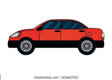 Red Car Coupe Side View Transport Stock Vector (Royalty Free) 534887905