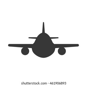 Transportation concept represented by airplane icon. Isolated and flat illustration