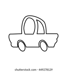 Transportation concept represented by car icon. isolated and flat illustration 