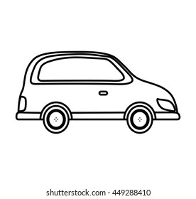 Transportation concept represented by car icon. isolated and flat illustration 