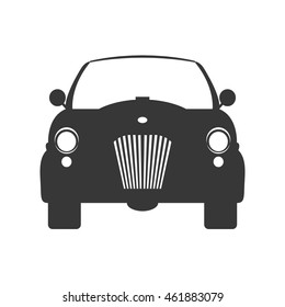 Transportation concept represented by car icon. Isolated and flat illustration