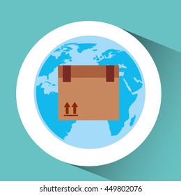 transportation delivery package isolated, vector illustration eps10