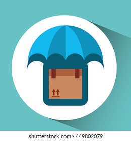 transportation delivery package isolated, vector illustration eps10