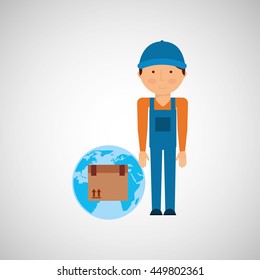 transportation delivery package isolated, vector illustration eps10