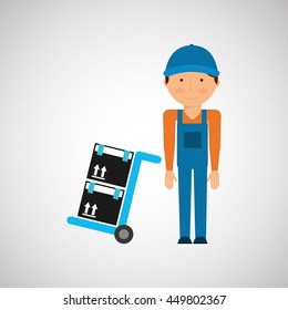 transportation delivery package isolated, vector illustration eps10