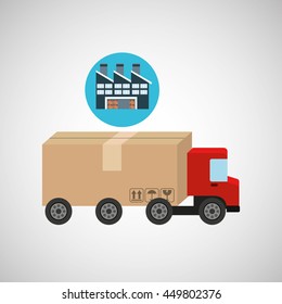 transportation delivery package isolated, vector illustration eps10