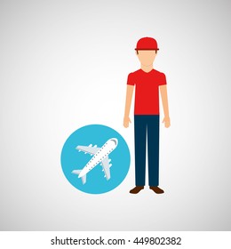transportation delivery package isolated, vector illustration eps10