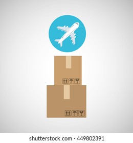 transportation delivery package isolated, vector illustration eps10