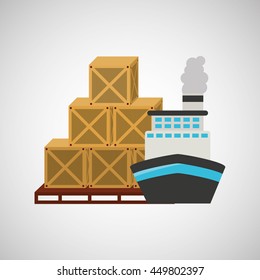 transportation delivery package isolated, vector illustration eps10