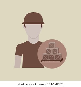 transportation delivery package isolated, vector illustration eps10
