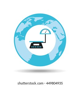 transportation delivery service box warehouse isolated, vector illustration