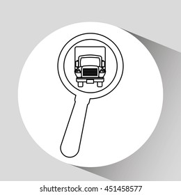 transportation delivery service box warehouse isolated, vector illustration