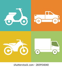 Transportation design over colored background, vector illustration