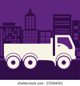 Transportation design over purple background, vector illustration