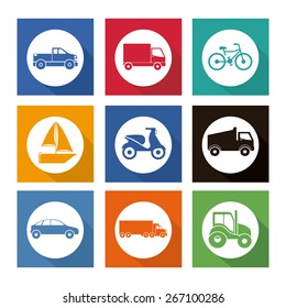 Transportation design over white background, vector illustration