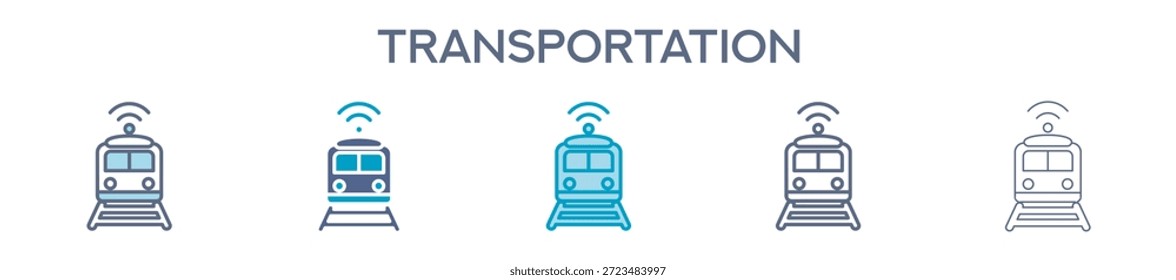 Elemento De Transporte Para Diseño Gráfico - Estilos Múltiples. Ilustración vectorial De Dos Colores Y Negro. Los Diseños Múltiples De Los Iconos Se Pueden Utilizar Para El Móvil, Ui, Web