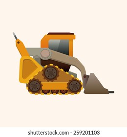 Transportation excavator truck theme elements