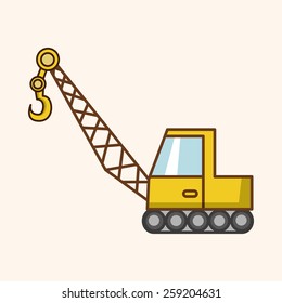 Transportation excavator truck theme elements