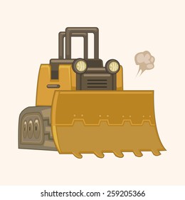 Transportation excavator truck theme elements