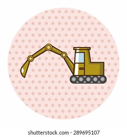 Transportation excavator truck theme elements