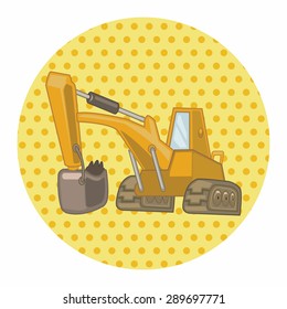 Transportation excavator truck theme elements