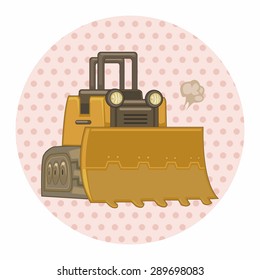 Transportation excavator truck theme elements