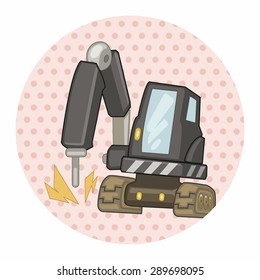Transportation excavator truck theme elements