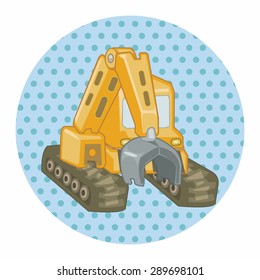 Transportation excavator truck theme elements