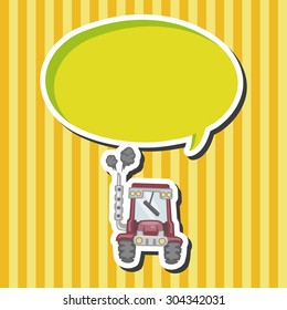 Transportation excavator truck theme elements