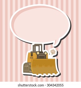 Transportation excavator truck theme elements