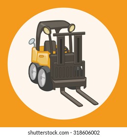 Transportation excavator truck theme elements