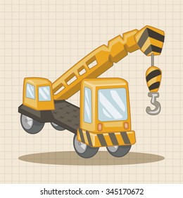 Transportation excavator truck theme elements