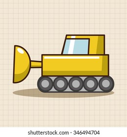 Transportation excavator truck theme elements